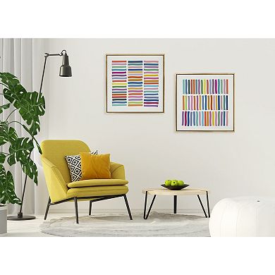 Sylvie Whimsical Lines Framed Canvas by Apricot + Birch