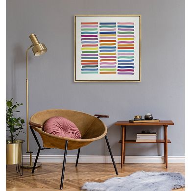 Sylvie Whimsical Lines Framed Canvas by Apricot + Birch