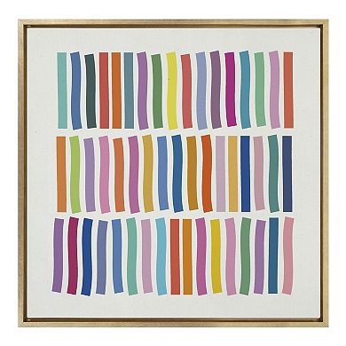 Sylvie Whimsical Lines Framed Canvas by Apricot + Birch