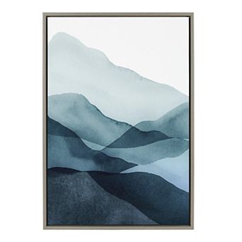 Sylvie Blue Mountain Range Framed Canvas by Amy Lighthall