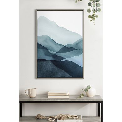 Sylvie Blue Mountain Range Framed Canvas by Amy Lighthall