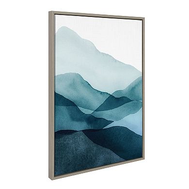 Sylvie Blue Mountain Range Framed Canvas by Amy Lighthall