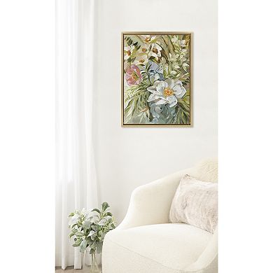 Sylvie Flower Garden Framed Canvas by Annie Quigley