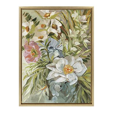 Sylvie Flower Garden Framed Canvas by Annie Quigley