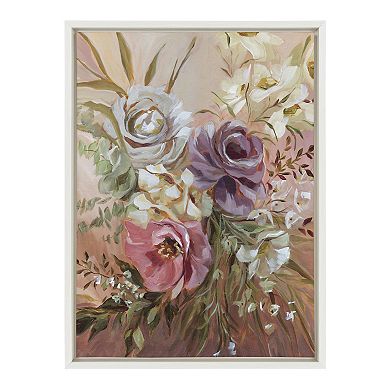Sylvie Rose Bouquet Framed Canvas by Annie Quigley