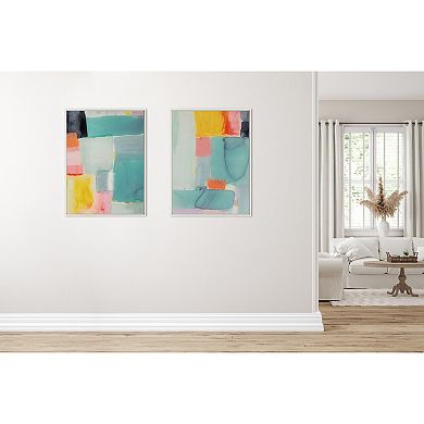 Sylvie United Colors II Framed Canvas by Amy Lighthall