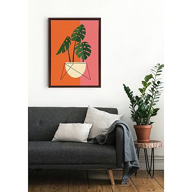 Sylvie Monstera Framed Canvas by Amber Leaders Designs