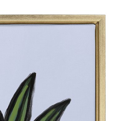 Sylvie Leopard Hat Framed Canvas by Kendra Dandy of Bouffants and Broken Hearts