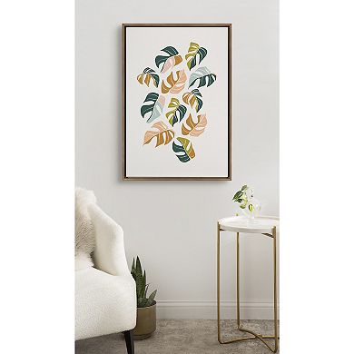 Sylvie Tropical Leaves 02 Framed Canvas by Alicia Schultz