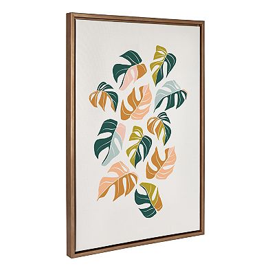 Sylvie Tropical Leaves 02 Framed Canvas by Alicia Schultz