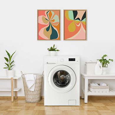 Sylvie Morning Hibiscus Framed Canvas by Alicia Bock