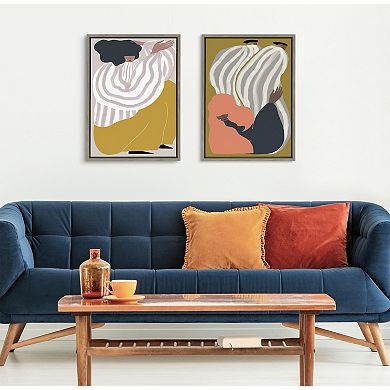 Sylvie Quarantine Series Portrait 1 Framed Canvas by Keely Reyes