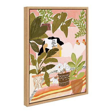 Sylvie Never Enough Plants Framed Canvas by Alja Horvat