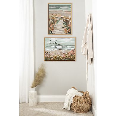 Sylvie Landscape 09 Beach Framed Canvas by Annie Quigley
