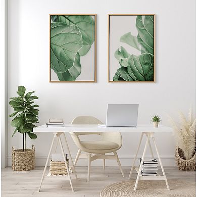Sylvie Plant Study 6 Framed Canvas by Alicia Abla