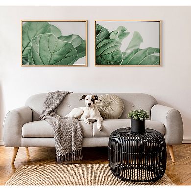 Sylvie Plant Study 6 Framed Canvas by Alicia Abla