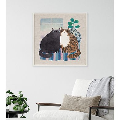Sylvie Friends 1 Framed Canvas by Planet Cat