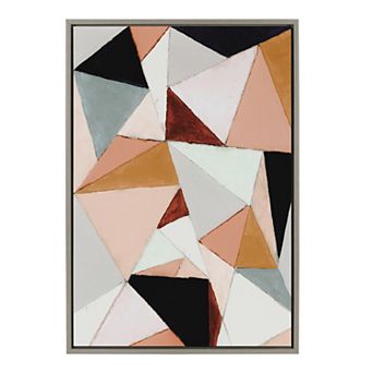 Sylvie Geo Abstract Framed Canvas by Amy Lighthall