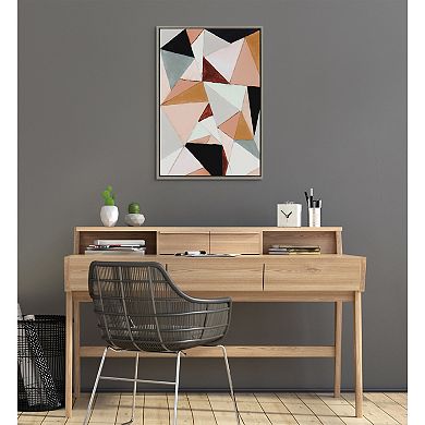 Sylvie Geo Abstract Framed Canvas by Amy Lighthall