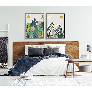 Sylvie Zen Garden 2 Framed Canvas by Kelly Knaga