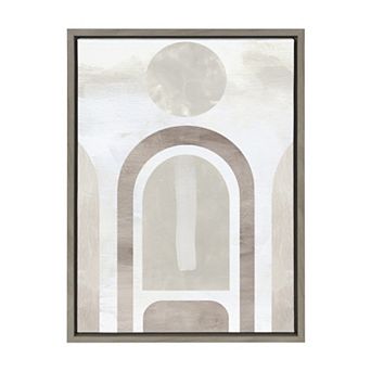 Sylvie Sahara Gray Framed Canvas by Alexander Ginzburg