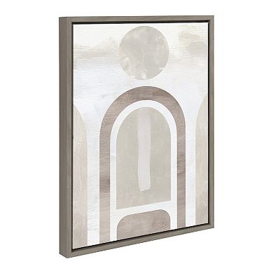 Sylvie Sahara Gray Framed Canvas by Alexander Ginzburg