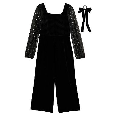 Girls 7-14 Trixxi Jumpsuit With Embellished Sleeves