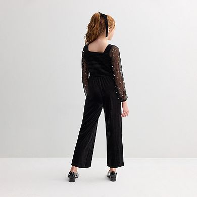 Girls 7-14 Trixxi Jumpsuit With Embellished Sleeves