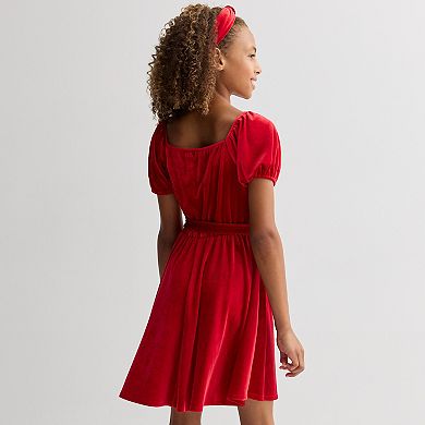Girls 7-16 Trixxi Velvet Belted Dress with Embellishment