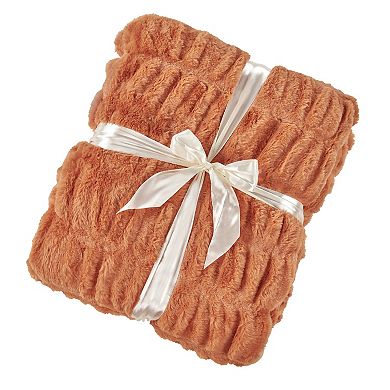 Home Soft Things Faux Fur Throw Blanket & 2-pc. Throw Pillow Cover Set