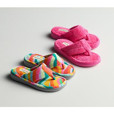Women's Dearfoams Wrenley Terry Thong Slippers