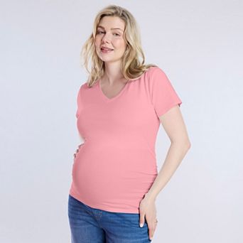 Maternity Motherhood® Side Ruched V-Neck Tee