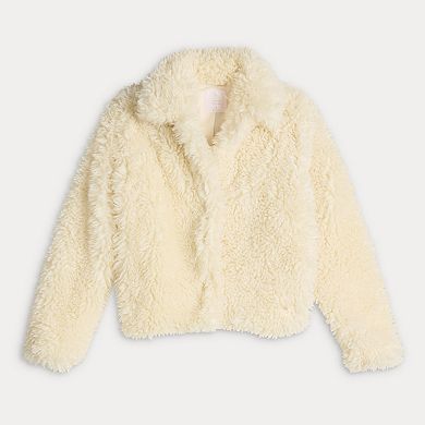Petite LC Lauren Conrad Faux Fur Short Jacket
