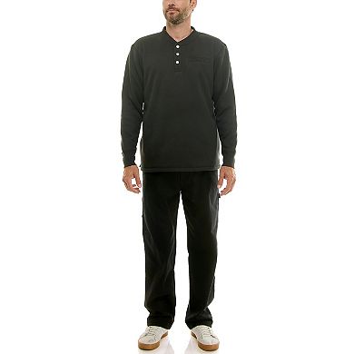 Men's Smith's Workwear Sherpa-Lined Bonded Thermal Henley Pullover