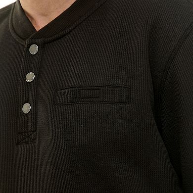 Men's Smith's Workwear Sherpa-Lined Bonded Thermal Henley Pullover