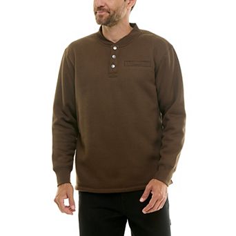 Men's Smith's Workwear Sherpa-Lined Bonded Thermal Henley Pullover