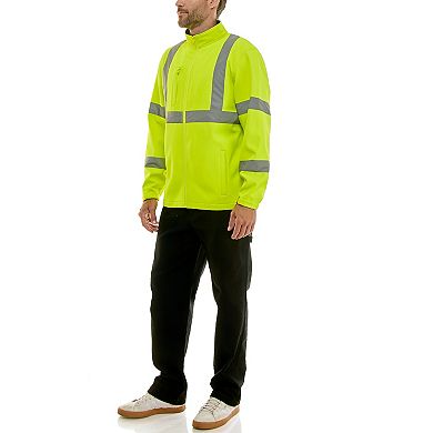 Men's Smith's Workwear Full Zip Bonded Class-2 High-Visibility Reflective Jacket