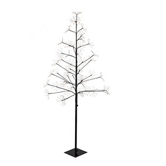 5-ft. Micro LED Black Artificial Tree Floor Decor