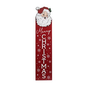 Santa Merry Christmas Leaner with Easel Floor Decor