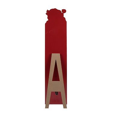 Santa Merry Christmas Leaner with Easel Floor Decor