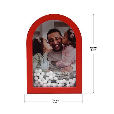 Red Arch Pom Pom 5" x 7" Frame Table Decor