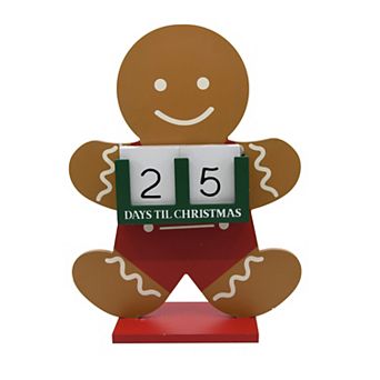 Gingerbread Countdown To Christmas Advent Table Decor