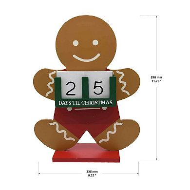 Gingerbread Countdown To Christmas Advent Table Decor