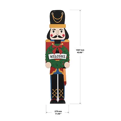 Toy Soldier Leaner with Easel Floor Decor