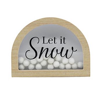 Let it Snow Pom Pom Table Decor