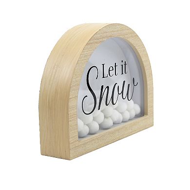 Let it Snow Pom Pom Table Decor