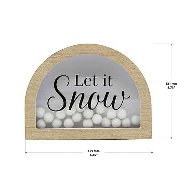 Let it Snow Pom Pom Table Decor