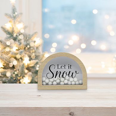 Let it Snow Pom Pom Table Decor