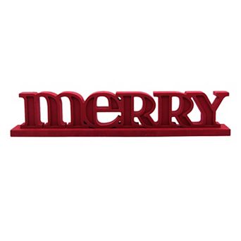 Merry Typography Table Decor