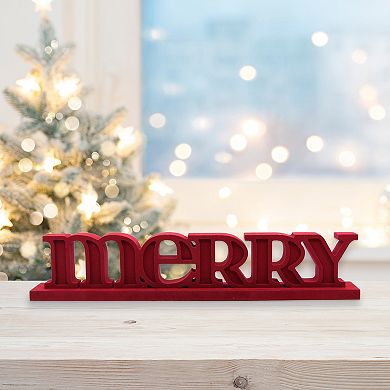 Merry Typography Table Decor